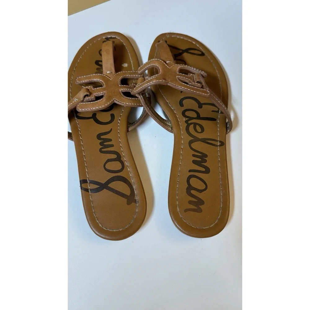 Sam Edelman‎ Carter Brown Slip On Thong Leather Women's Sandals Size 7